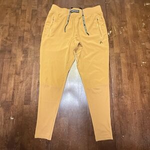 Alphalete Infinity Tech Pants Mens Large Joggers Copper Gym Work Out Performance